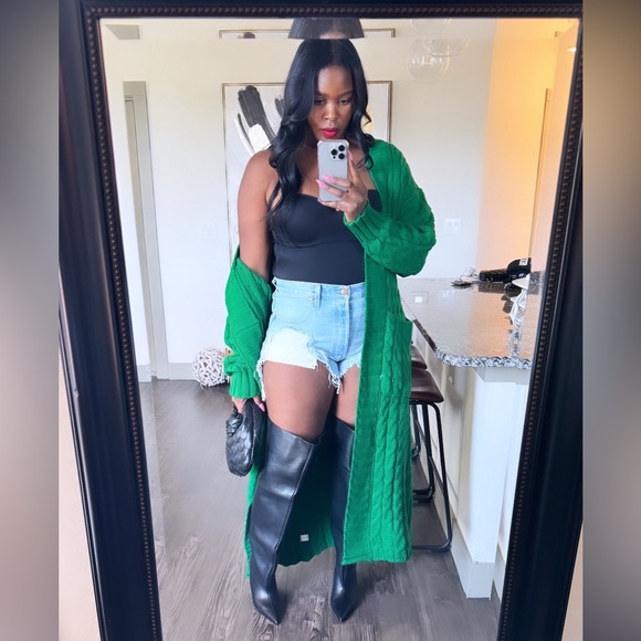 Cable Knitted Longline Cardigan - Picture 2 of 3